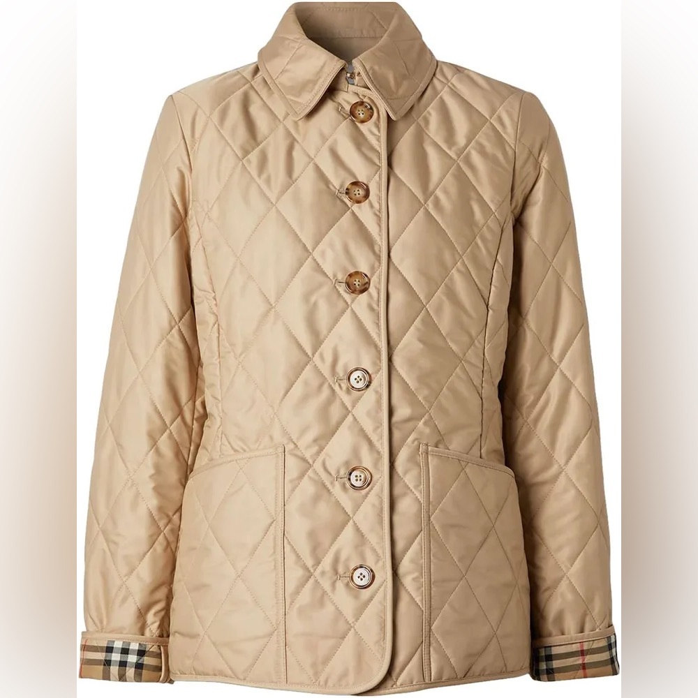 Authentic Tan Quilted Women's Jacket Fernleigh Camel Small